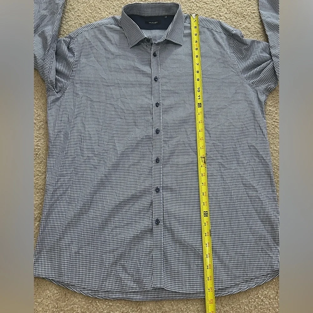 Sand Copenhagen Men’s Size 46 Houndstooth Check Shirt - Picture 5 of 6